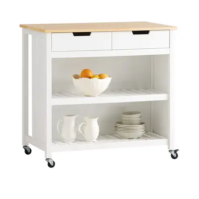 SoBuyÂ® FKW74-WN, Kitchen Storage Trolley Breakfast Dining Bar Table