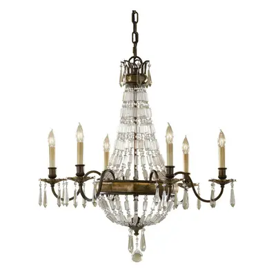 6 Bulb Chandelier LIght Oxidized Bronze British Bronze LED E14 60W