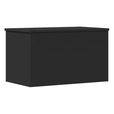 vidaXL Storage Box Toy Box Blanket Box Storage Chest Black Engineered Wood