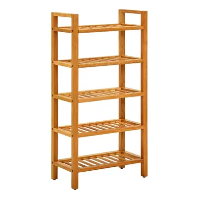 vidaXL Solid Oak Wood Shoe Rack with Shelves Wooden Shoe Stands Storage