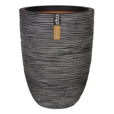 Capi Vase Nature Rib Elegant Low 36x47cm Anthracite Planter Basket Raised Bed