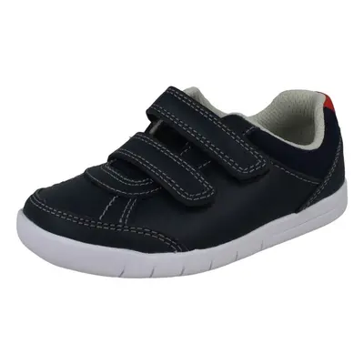 (Navy, UK 6.5 Infant) Boys Clarks Casual Shoes Emery Sky - G Fit