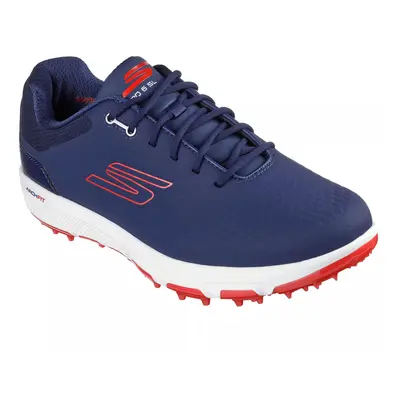 (UK 8.5, Navy/Red) Skechers Mens Go Golf Pro Spikeless Arch Fit Waterproof Golf Shoes