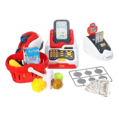 24 PCS Multi-functional Supermarket Simulation Cash Register Interactive Set Toys for Children's