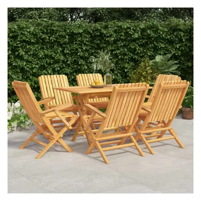 vidaXL Piece Garden Dining Set Solid Wood Teak