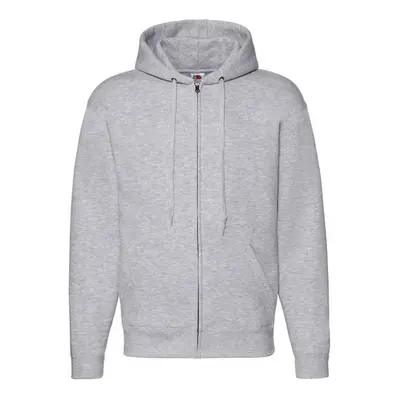 (XXL, Heather Grey) Fruit of the Loom Unisex Adult Premium Full Zip Hoodie