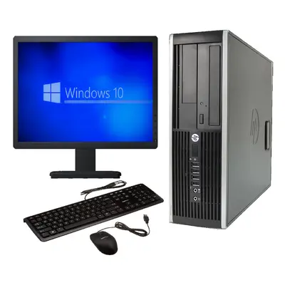 FCS Complete set of 19in Monitor and HP SFF Quad Core i5-3470 8GB 500GB WiFi Windows 64-Bit Desk