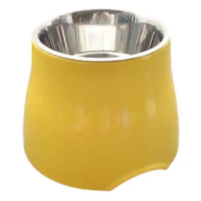 (Yellow, 22.5x16.5cM) Feeder Drinking Bowls for Dogs Cats Pet