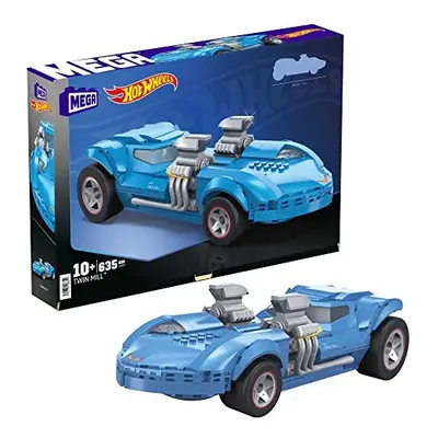 MEGA Hot Wheels Vehicle Building Toys for Adults, Twin Mill Collectible Toy Car with Pieces and 