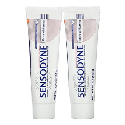 Sensodyne, Extra Whitening Toothpaste, Fluoride, Twin Pack, Tubes