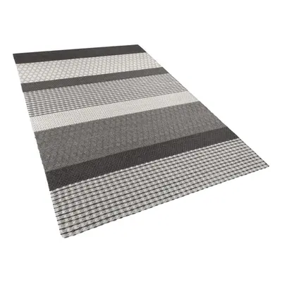 Wool Area Rug x cm Grey ZEYNE