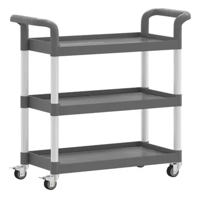 (grey, x x cm) vidaXL 3-Tier Trolley Serving Cart Kitchen Storage Serving Trolley Aluminium