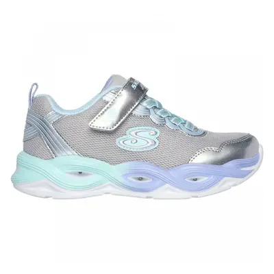 (12 (Children's)) S-Lights: Twisty Glow | Silver/Multi | Children's Flashing Fashion Trainers