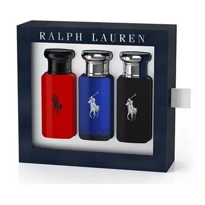 Ralph Lauren Polo X Oz Eau De Toilette Spray Set For Men: Blue + Black + Red