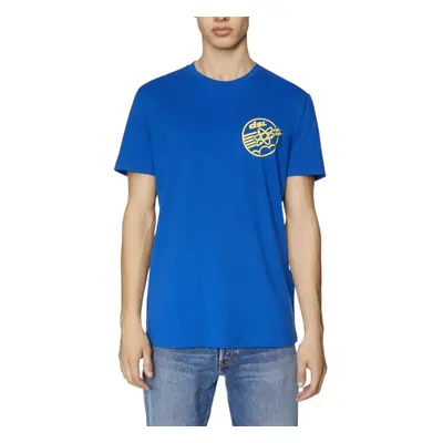 (Blue, L) DIESEL T DIEGOR E7 Mens T Shirts Short Sleeve Slim Fit Casual Summer Cotton Tee