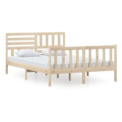 (brown, x cm) vidaXL Bed Frame Bed Base Bedstead Bedroom Mattress Foundation Solid Wood