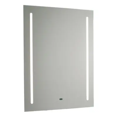 IP44 LED Bathroom Mirror 70cm x 50cm Vanity Light IR Switch & Dual Shaver Socket