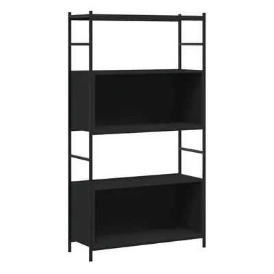 (black, x x 145.5 cm) vidaXL Bookshelf Book Cabinet Book Rack Bookcase Engineered Wood and Iron