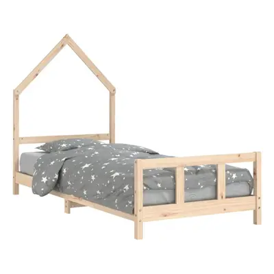 (brown, x cm) vidaXL Kids Bed Frame Bedstead Wooden Bed Base Black 80x200 cm Solid Wood Pine