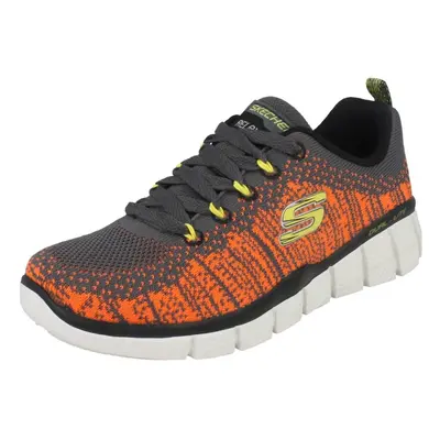 (UK Child, Charcoal/Orange (Orange)) Boys Skechers Lace Up Trainers Perfect Game