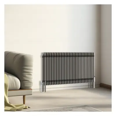 (600x1462mm - Column) Traditional Cast Iron Style Radiator Raw Metal Central Heating Column