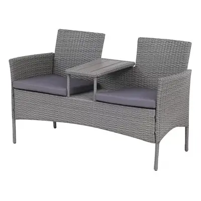 (Without Cover) EVRE Lisbon Seater Rattan Bench for Balcony