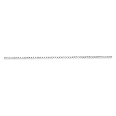 (18) Jewelco London Unisex Solid 18ct White Gold Curb 0.8mm Gauge Pendant Chain Necklace