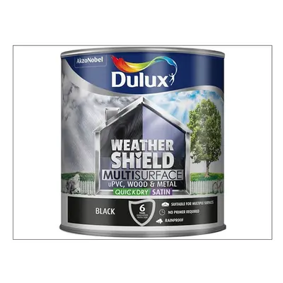 Dulux Weathershield Multi Surface Black 750ml