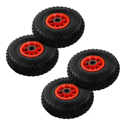 vidaXL 4x Sack Truck Wheels Rubber 3.00-4 (245x82) Cart Wagon Trolley Tyre