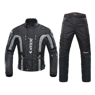 (Black, L) Cold Proof Motorcycle Protective Gear Set