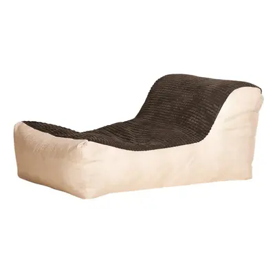 (Charcoal, Ivory) Large Comfortable Fabric Lounger Bean Bag