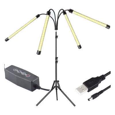 (Yellow) Remote Control Heads LED Grow Light Plant Growing Lamp Lights with Tripod for Indoor Pl