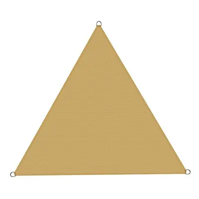 (beige, 3.50m) Triangle Sun Shade Sail Waterproof UV-proof Shade Net Garden Swimming Pool