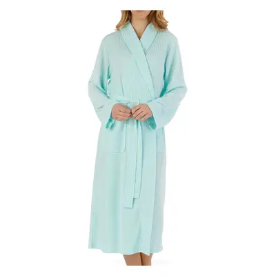 (Mint, Medium - UK 12/14) Slenderella Ladies Lightweight Waffle Shawl Collar Dressing Gown