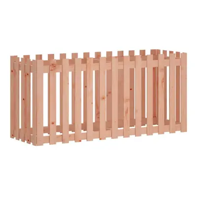 (natural douglas, x x cm) vidaXL Garden Raised Bed with Fence Design Outdoor Planter Solid Wood 