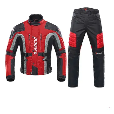 (Red, M) Cold Proof Motorcycle Protective Gear Set