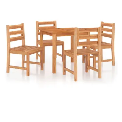 (80 x x cm/ piece) vidaXL Solid Wood Teak Garden Dining Set 3/5 Piece 110x110x77 cm/80x80x77 cm