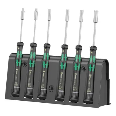 Wera 2069/6 Kraftform Micro Screwdriver Set, for electronic applications, Hex-Plus, Piece