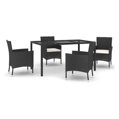 (5 piece, cm) vidaXL Garden Dining Set with Cushions Outdoor Dining Set Chair Poly Rattan