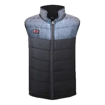 (Black, L) Dual System Heating Vest Men Wome USB Chargingn Heat Vest Jacket Thermal Coats Warmer