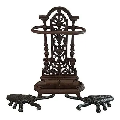 Cast Iron Umbrella Stand & Two Cast Iron Beetle Boot Jacks