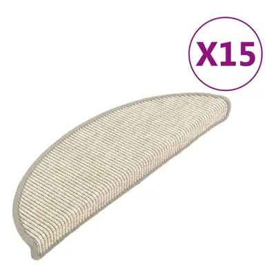 vidaXL Stair Mats Carpet Stair Tread Stair Step Self-adhesive pcs Silver