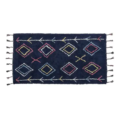 Cotton Area Rug x cm Black CORUM