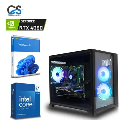 (Intel i7 14700F, 8GB NVIDIA RTX 4060) Gaming PC i7 14700F 32GB DDR4 1TB M.2 RTX W11