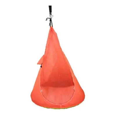 (Orange) 80kg Max Load x 115cm Children Hammock Chair Comfortable Hanging Seat Outdoor Garden Sw