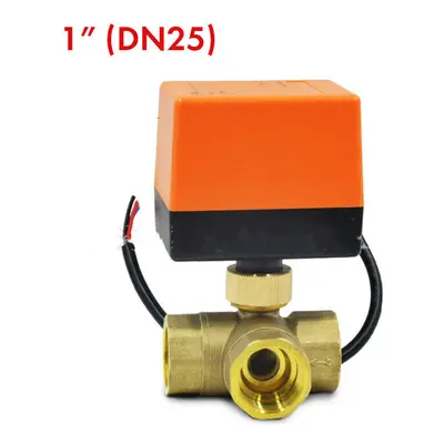 (3/4 inch) 1/2" 3/4" 1" Motorized Electric Brass Way Ball Valves Female Wire AC 220V Full Port T