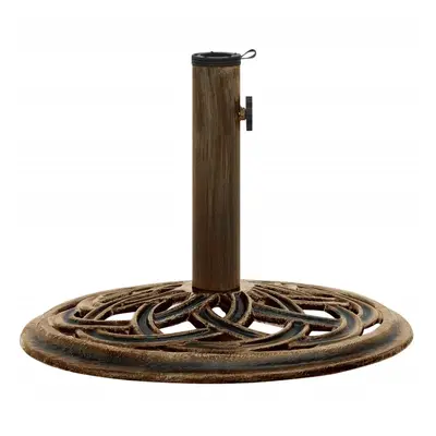 (bronze, ? x cm) vidaXL Umbrella Base Outdoor Parasol Stand Garden Umbrella Holder Cast Iron