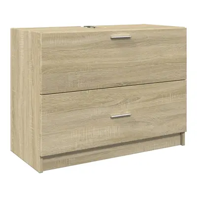 vidaXL Sink Cabinet Vanity Unit Storage Cupboard Sonoma Oak Engineered Wood