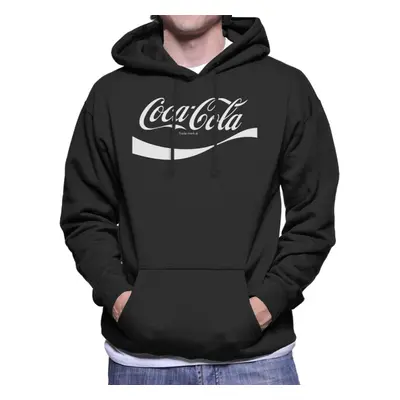 (2XL, Black) Coca Cola Swoosh Logo Men's Hooded Sweatshirt