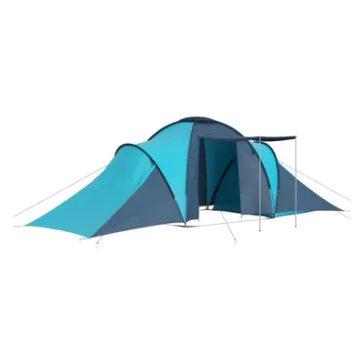 vidaXL Camping Tent Persons Blue and Light Blue Outdoor Hiking Sleeping Tool